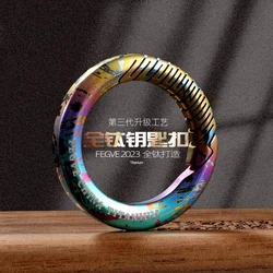 Titanium Luxury Key Chain Men Woman Car Keychains 32MM Key Ring Multicolor Titanium Keyring Accessories EDC Outdoor Tool