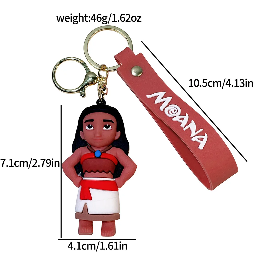 1PCS Anime Cartoon new movie moana Doll Keychain  Key Ring Pendant Ornaments Jewelry Gifts