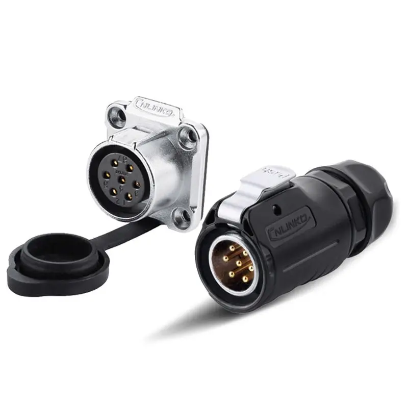 5asd 1pc weibliche Stecker männlicher Sockelinversion wasserdichtes Stecker 2/5/7/9-Pin-Stecker LP20