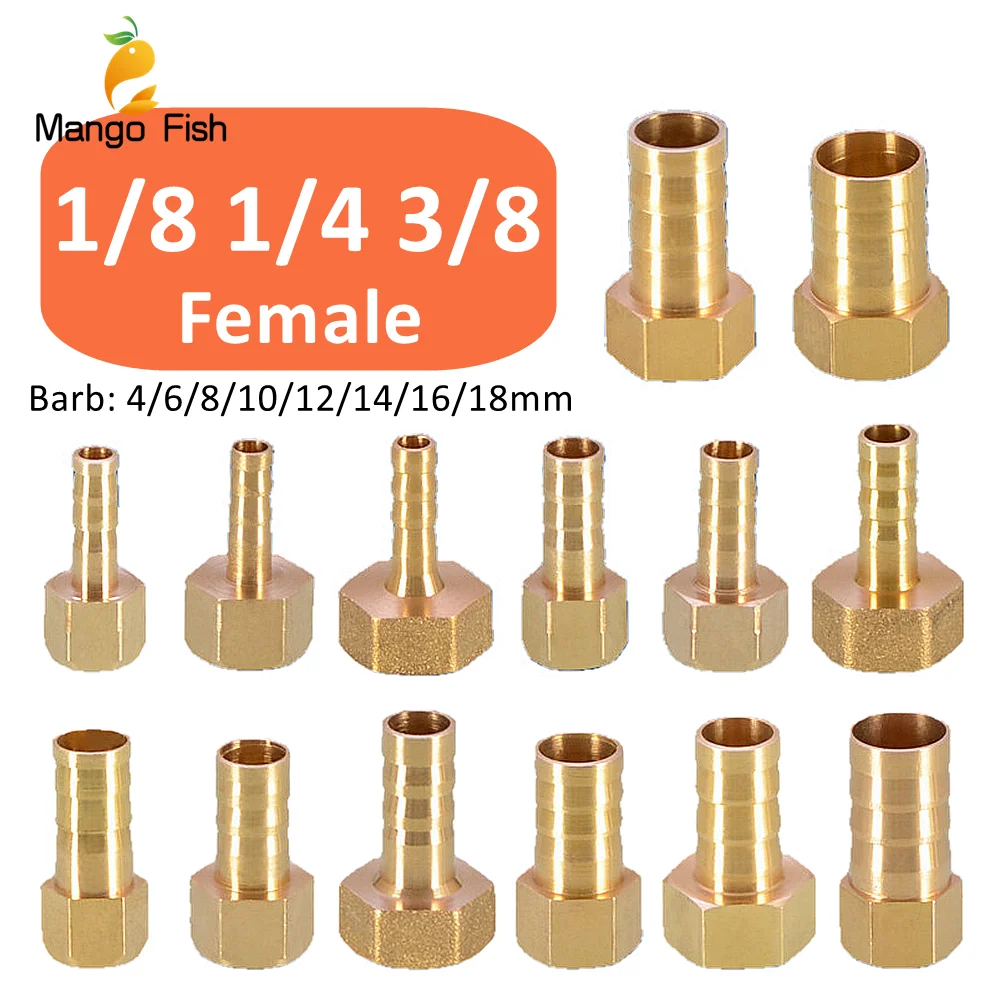 Brass Hose Fitting 6/8/10/12/14/18mm Barb Tail 1/8\