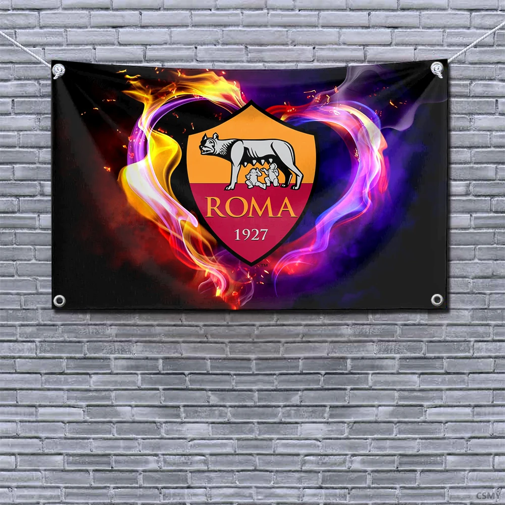 Rome Sports Club Flag Hanging Flags 90x150cm Banner for Room Garage Bar Wall Tapestry Rcing Flag Home Garden Outdoor Decor Rooms