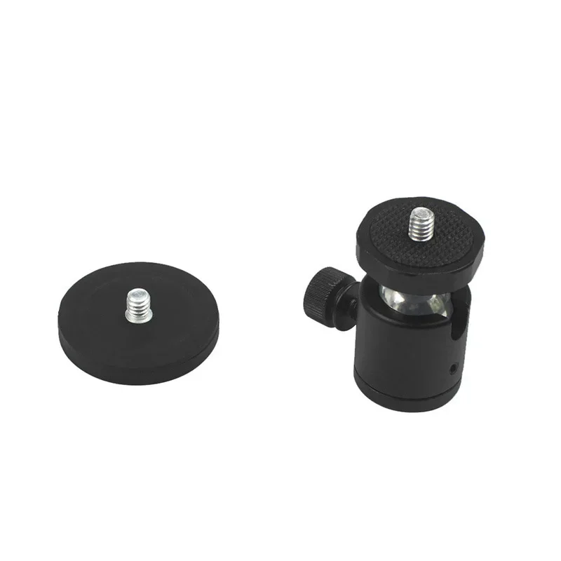 Strong Magnetic Suction Cup 1/4 inch Screw Ball Head Mount Base Adapter for DSLR Camera Tripod Monopod Camcorder Light Stand