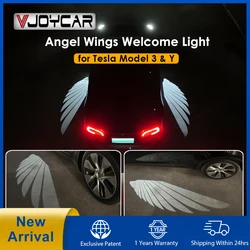 New Angel Wings Welcome Light for Tesla Model Y 3 Romantic Atmosphere Dynamic Projection Floor Lamp