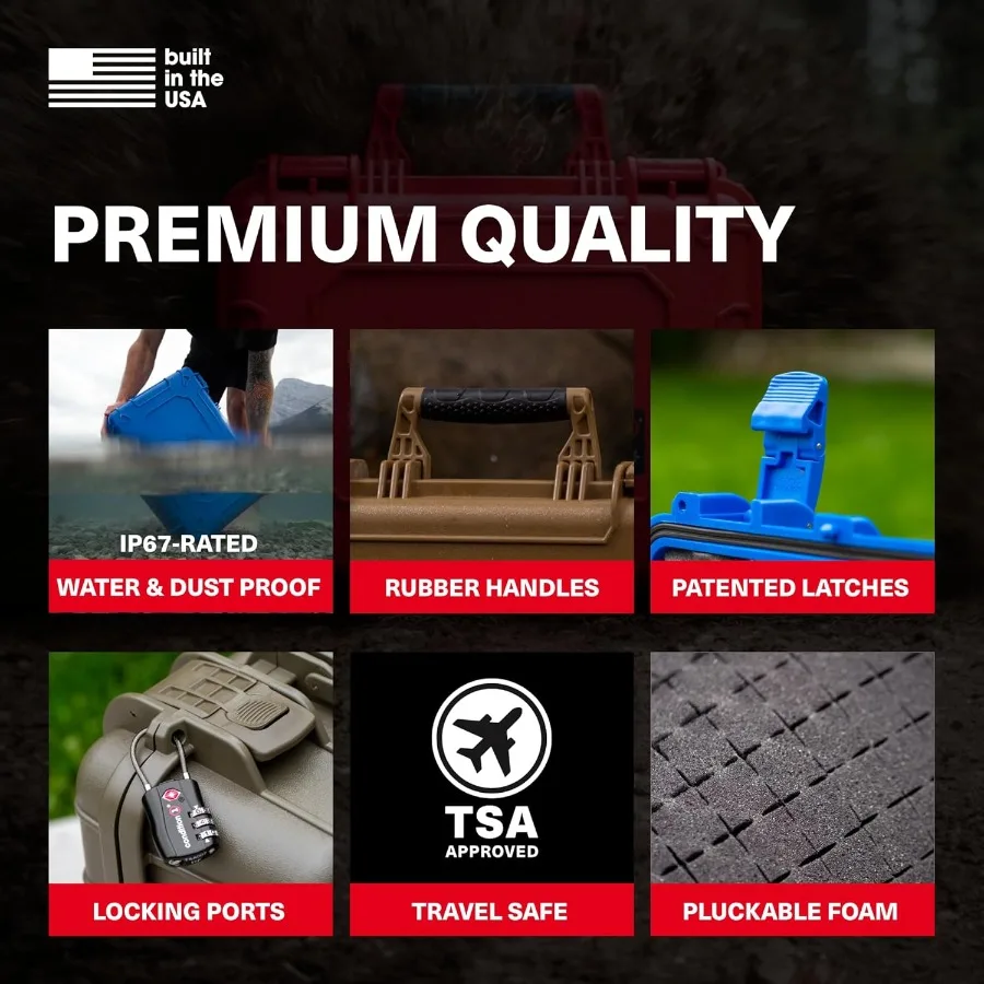 25 대형 방수 하드 케이스 모델 839 맞춤형 폼 내부 포함 휴대용 보호용 보관 여행 사냥 군사용