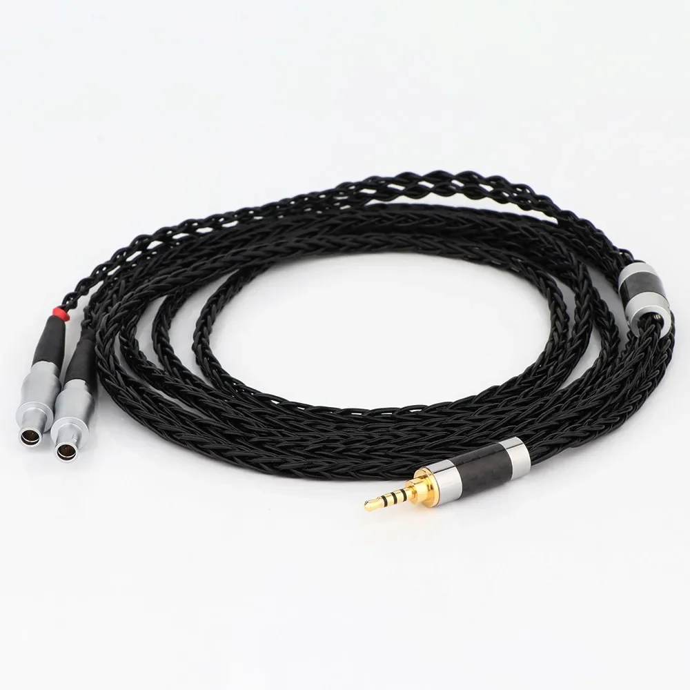 HIFI Custom Made 2.5mm Balanced Silver Plated Cable 8Core Detach Cable for HD800 HD800S HD820 Headphones