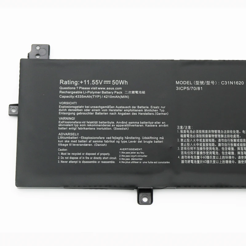 ONEVAN Neue C31N1620 Laptop Batterie für Asus ZenBook UX430 UX430UQ UX430UQ-GV015T PRO PU404 PU404UF C31N1620 11,55 V 50WH