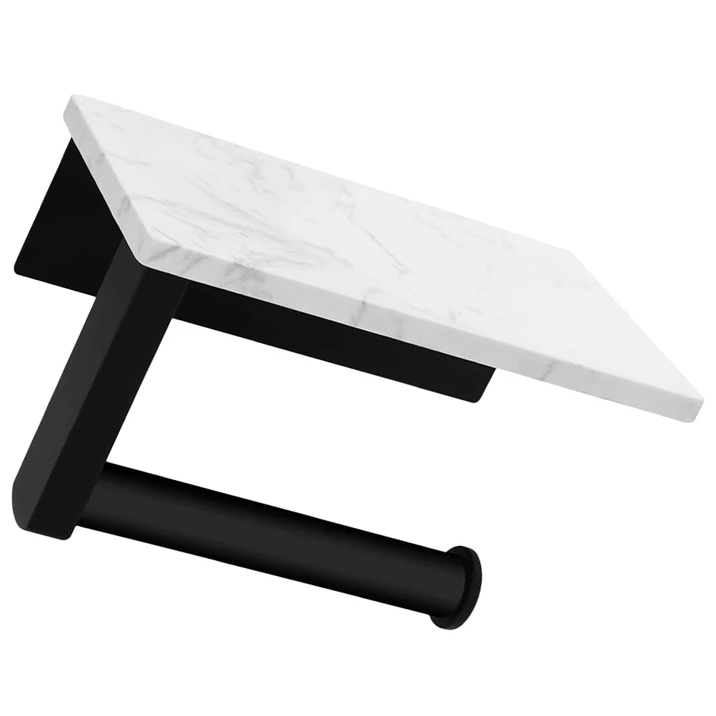 

Modern Stainless Steel Marble Toilet Paper Shelf Wall Mount Multipurpose Roll Paper Holder Kitchen Decor Kitchen Decor