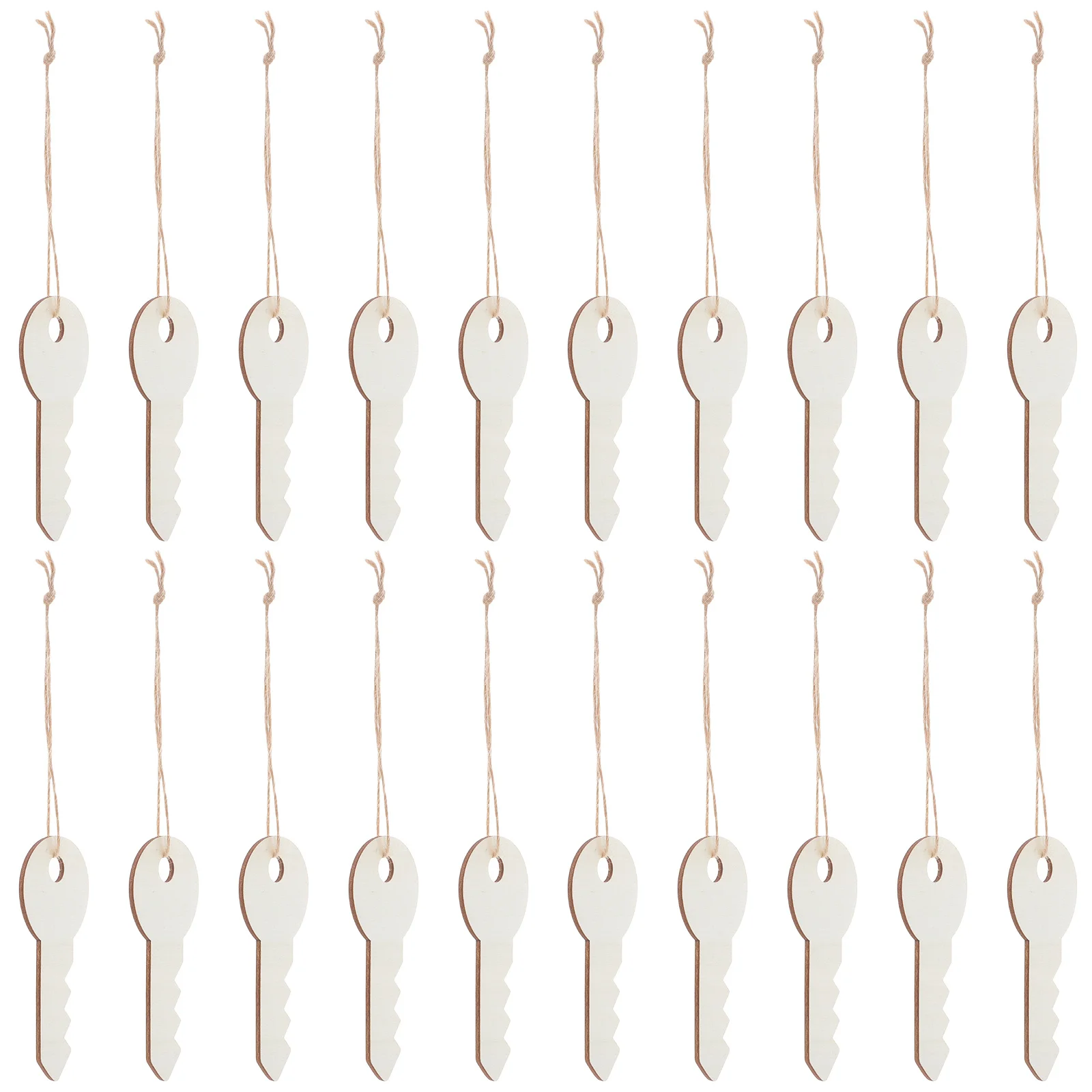 

20Pcs Wooden Key Blanks Natural Unfinished Wood Discs for Handmade Crafts Gifting Ideas Wall Hanging Decor Craft Wood Pieces