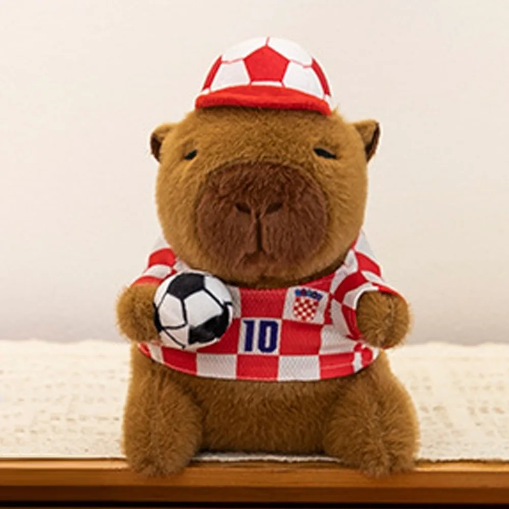 Sleeping Mate Sport Fußball Capybara Gefüllte Sammlung Fußball Capybara Flauschige Cartoon Capybara Fluffty Home Decor