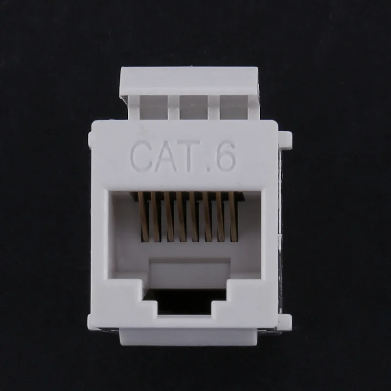 

20 шт. разъем RJ45 Keystone Jack Cat6 удлинитель Ethernet сеть LAN Cat 6 соединительные гнезда удлинительный адаптер, белый