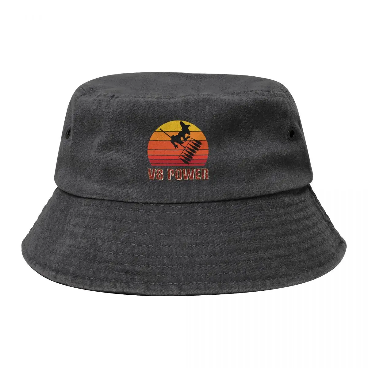 V8 Power Witch - Funny Bucket Hat Military Cap Man Golf Hat Baseball Cap Women Hats Men's