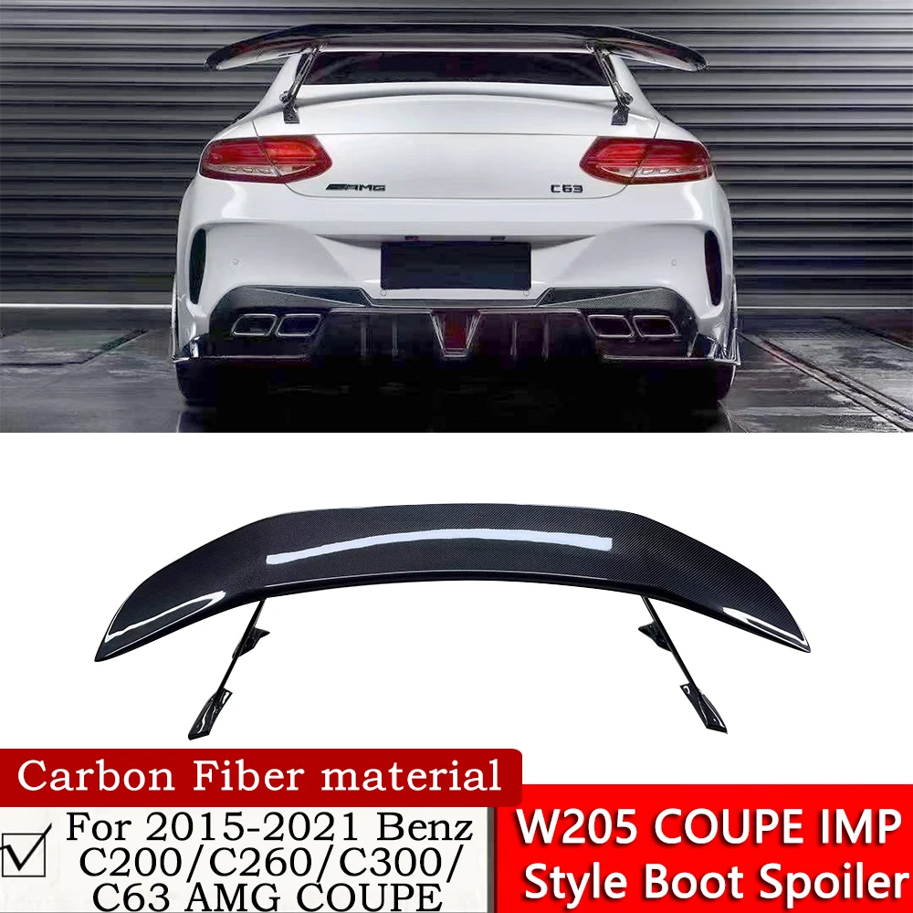 

W205 COUPE IMP Style Carbon Boot Spoiler For 2015 to 2021 Benz C-class C200/C260/C300/C63 Two Door Modification Tail Wing