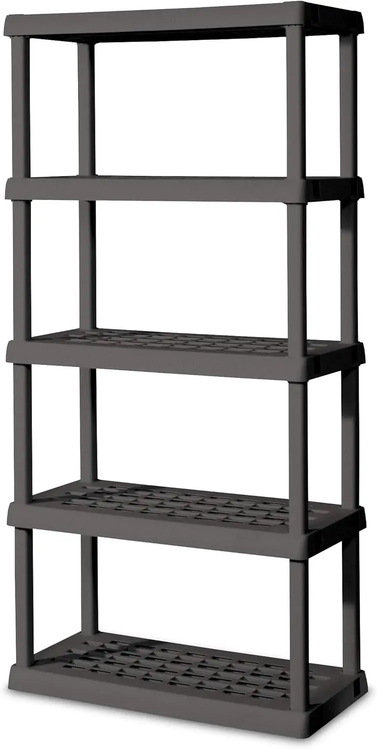 

5 Shelf Unit Gray Shelves Legs 1 Pack 01553V01, Flat, 1-Pack