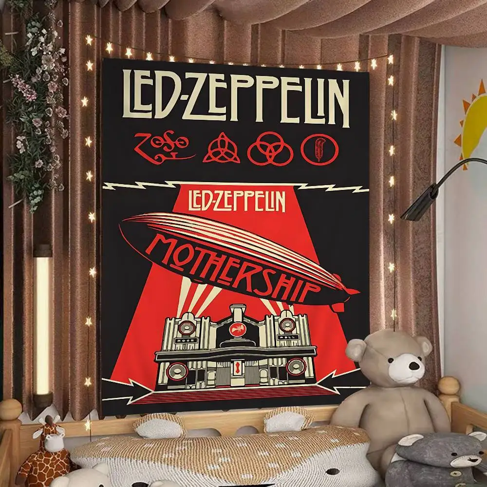 Band L-Led Z-Zeppelin DIY Wall Tapestry Hanging Tarot Hippie Wall Rugs Dorm Home Decor