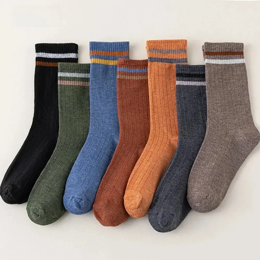 

5-пар осенне-зимних мужских спортивных носков с длинными рукавами для повседневного ношения, впитывающих пот, воздухопроницаемости и комфорта