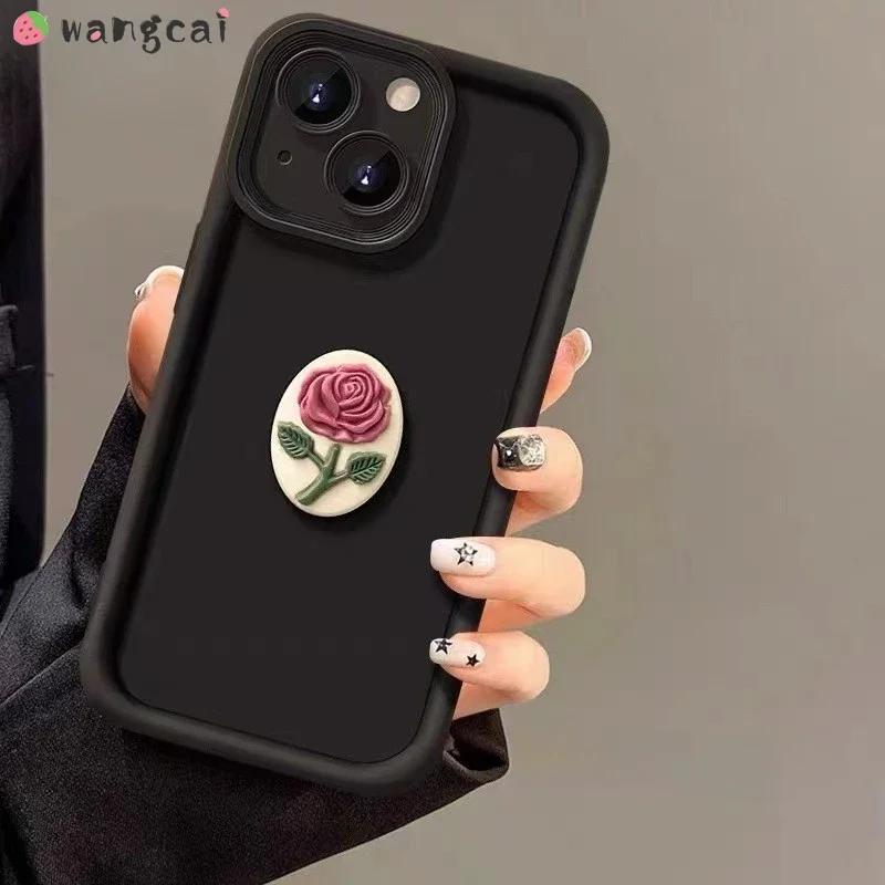 ل Honor X9C X8A X7A X6A X8 X6 X5 X6S X60 X60i 200 Pro 70 Lite Play 7T Magic 7 6 Pro في نهاية المطاف البيضاوي زهرة الورد ماتي جراب هاتف #5