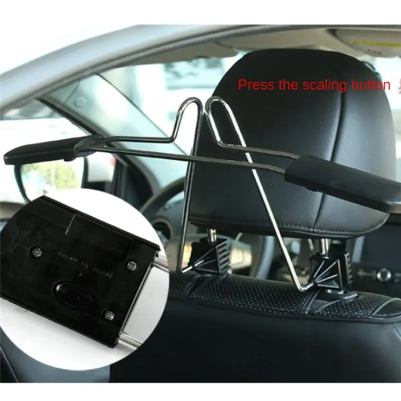 AU65-Car Clothes Hanger Car Seat Clothes Hanger Headrest Backrest Car Retractable Clothes Drying Rack