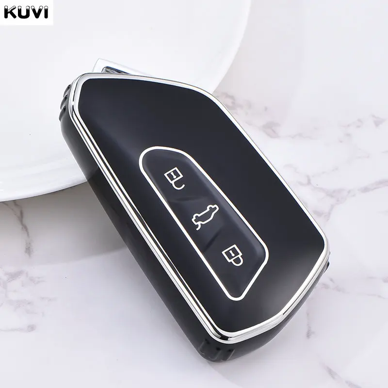 Fashion TPU Car Key Case For VW Volkseagen Golf 8 MK8 ID.3 ID.4 Cupra Skoda Octavia A8 SEAT Leon MK4 2020 2021 Formentor Tarraco