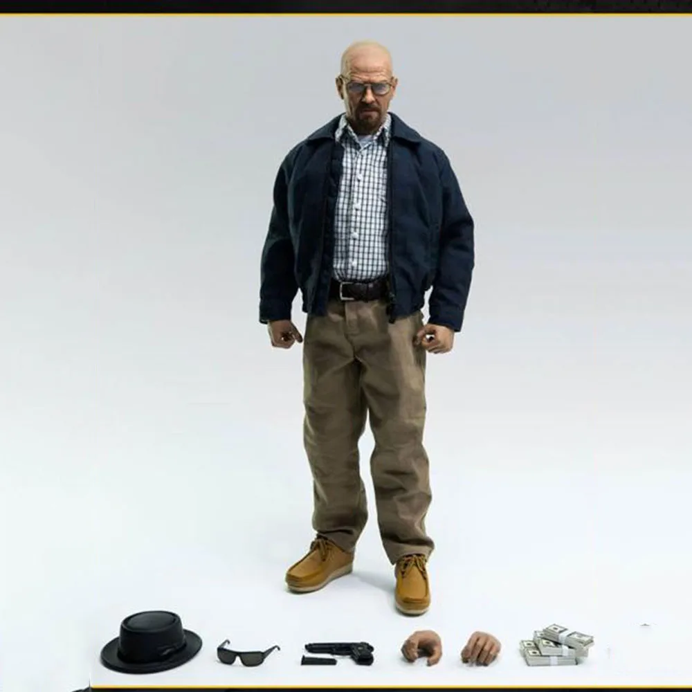 

In Stock ThreeZero 3A Collectible 1/6 Scale Breaking Bad Old White Heisenberg Figure 12 inches Action Doll Model for for Hobby