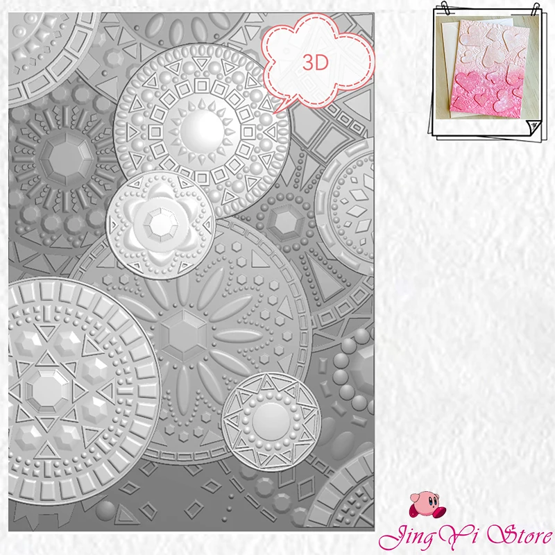 Scrapbooking Supplies Photo Album Flower 3d Embossing Folder Snowflake/Tree Pattern Craft Materials DIY Art Deco Background 2023