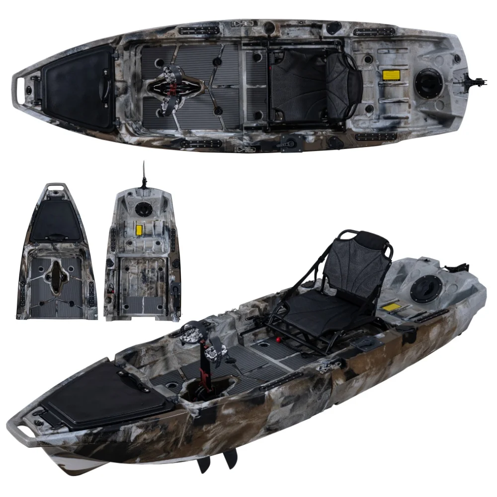 وحدات متينة HDPE البلاستيك الصيد كاياك قسمين 3M دواسة محرك كاياك للرياضات المائية