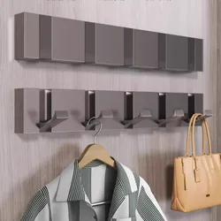 3/4/5 Hooks Hidden Folding Hooks on The Wall Behind The Hit Hole Luxurious Hanging