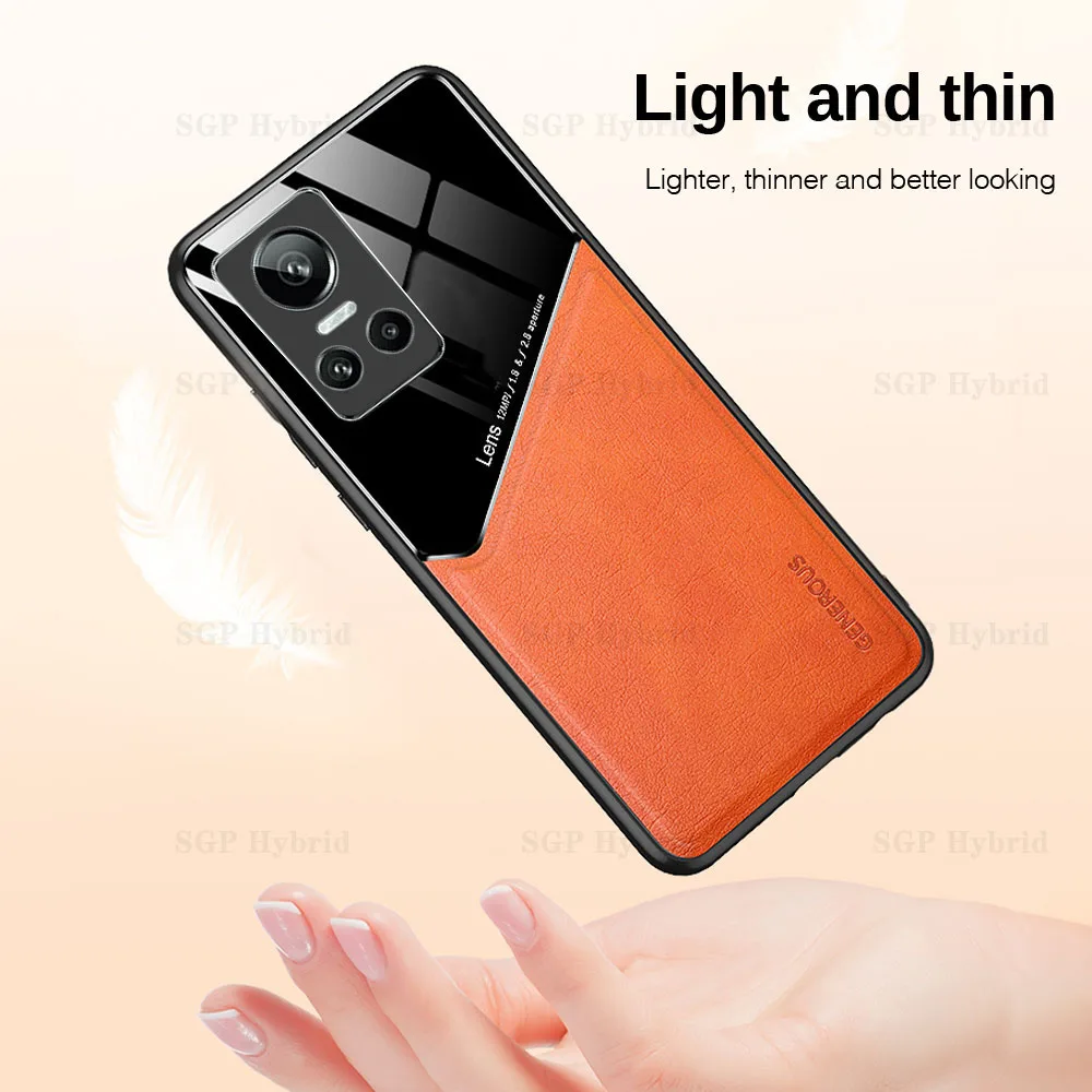Luxury Leather Car Magnetic Protective Case For Oppo Realme GT Neo3 Shockproof Cover Realmi GTNeo3 RealmyGT GT Neo 3 Shell Funda