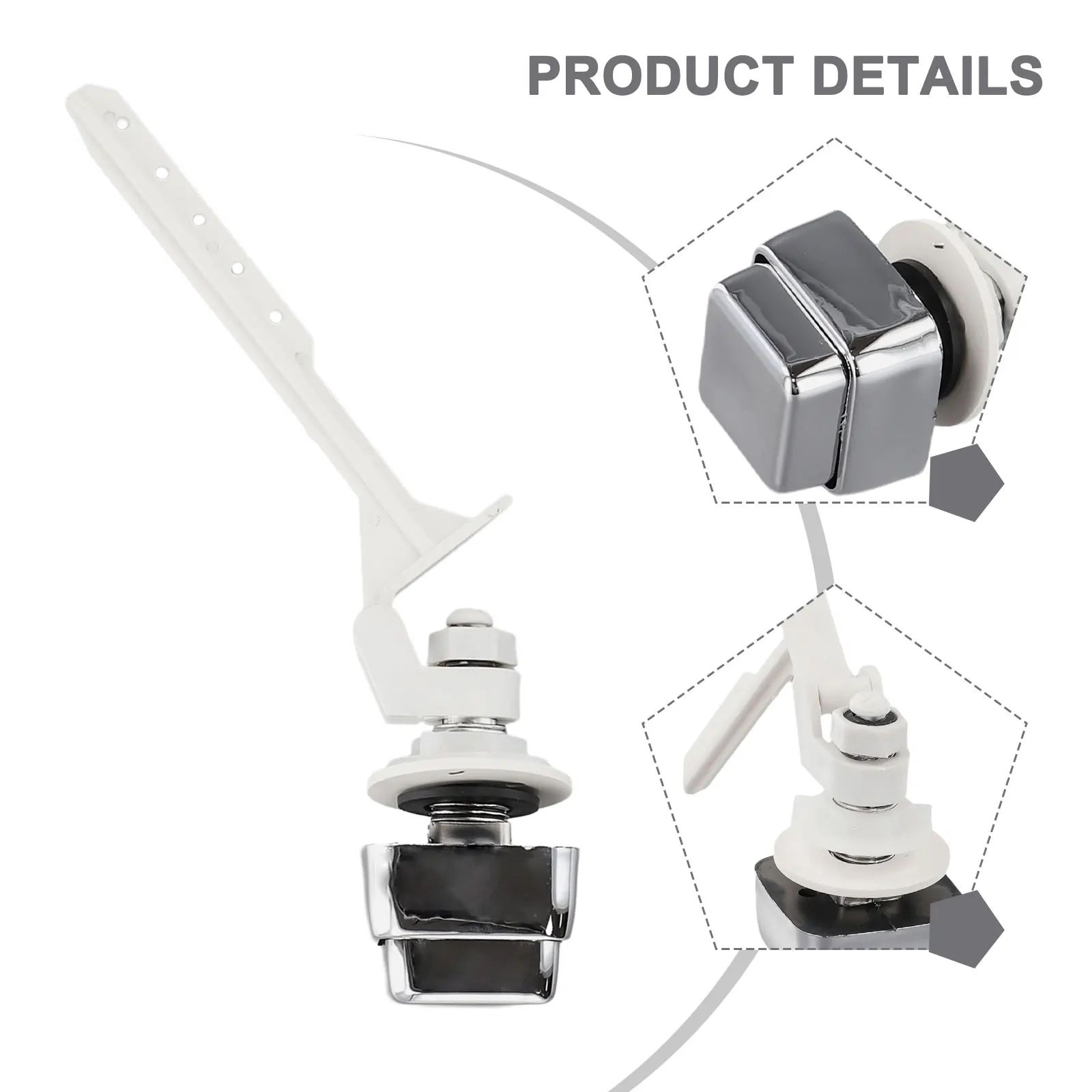 실버 화이트 트립 레버 변기 부품 액세서리, 플라스틱 교체, 예비 절수 욕실 용품