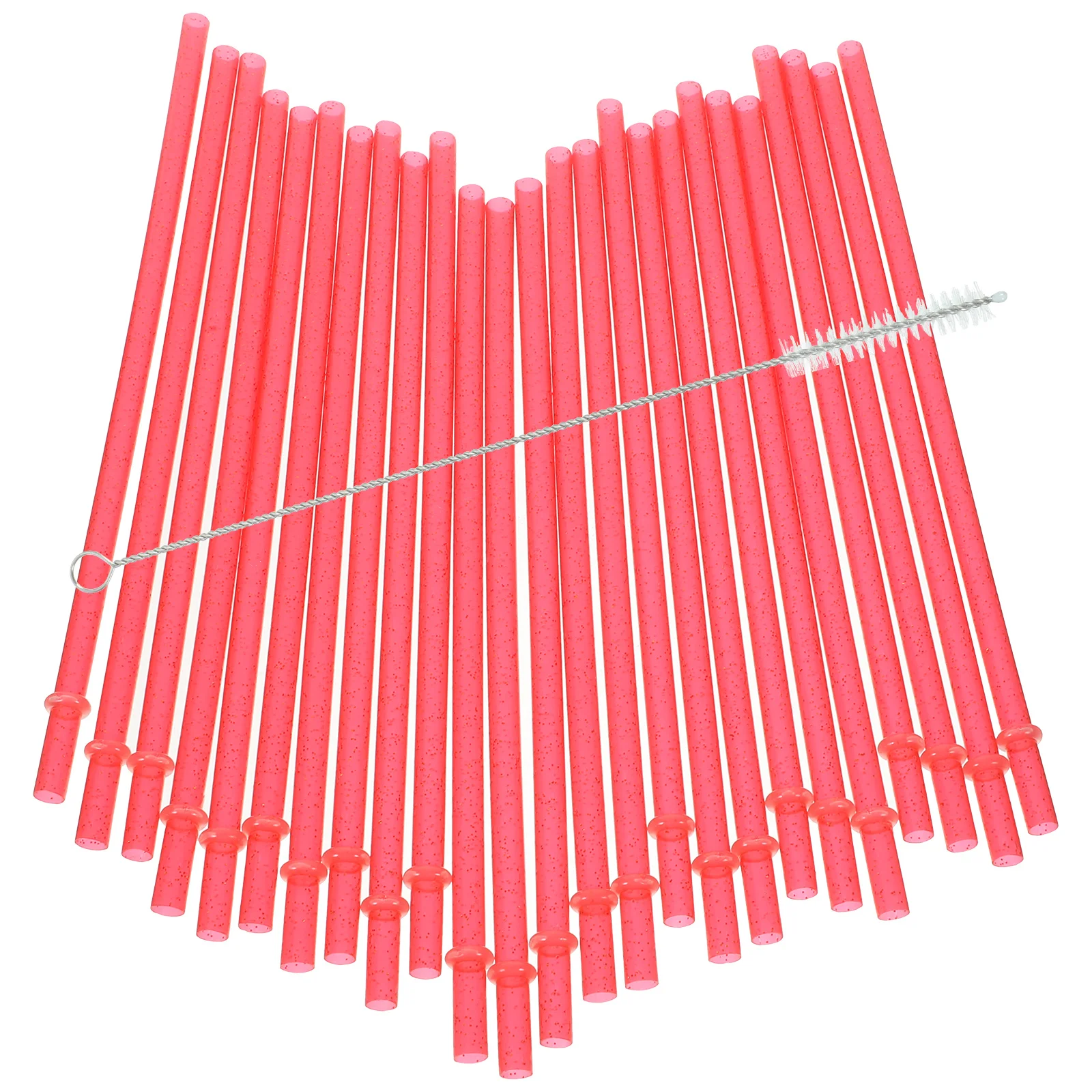 

25pcs Colored Straw Brush Reusable Thickened Drinking Straws For Party Birthday Festival Juice Water Long Straws Kitchen Bar Use