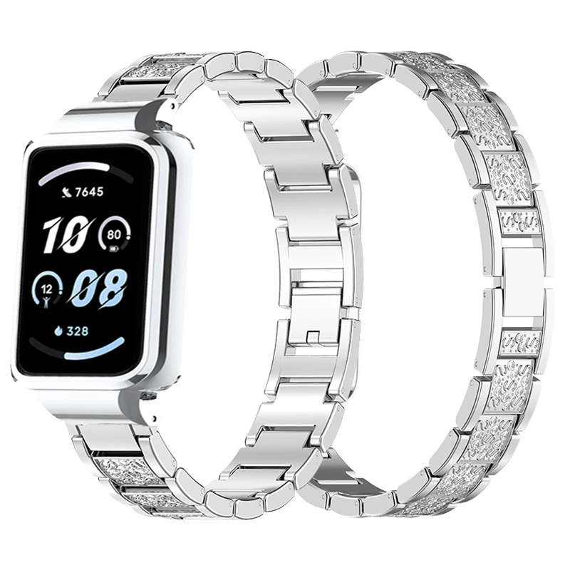 

Бриллиантовый браслет для Honor Band 9, металлический ремешок, Женская защита для honor band 9, ремешок для часов honor band 9, защитный чехол для браслета