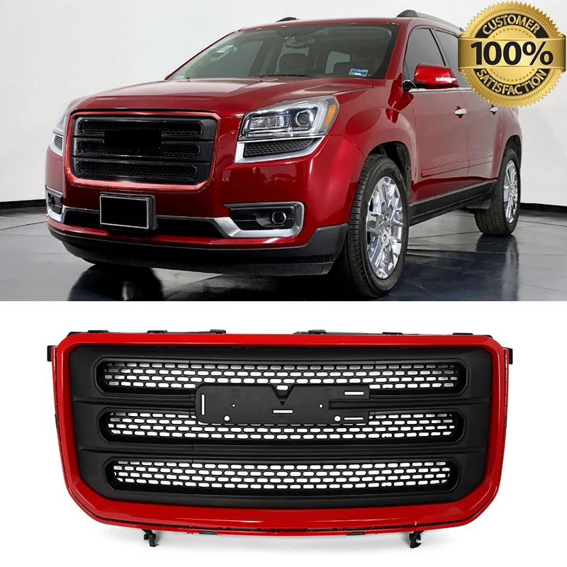 For 2013-2017 GMC Acadia SLT Victory Red Front Bumper Upper Grille Assembly US