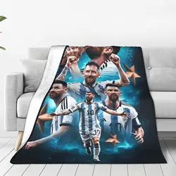 World Soccer Number 10 Football Blanket Cover Flannel Messied Ultra-Soft Throw Blanket for Airplane Travel Bedroom Quilt