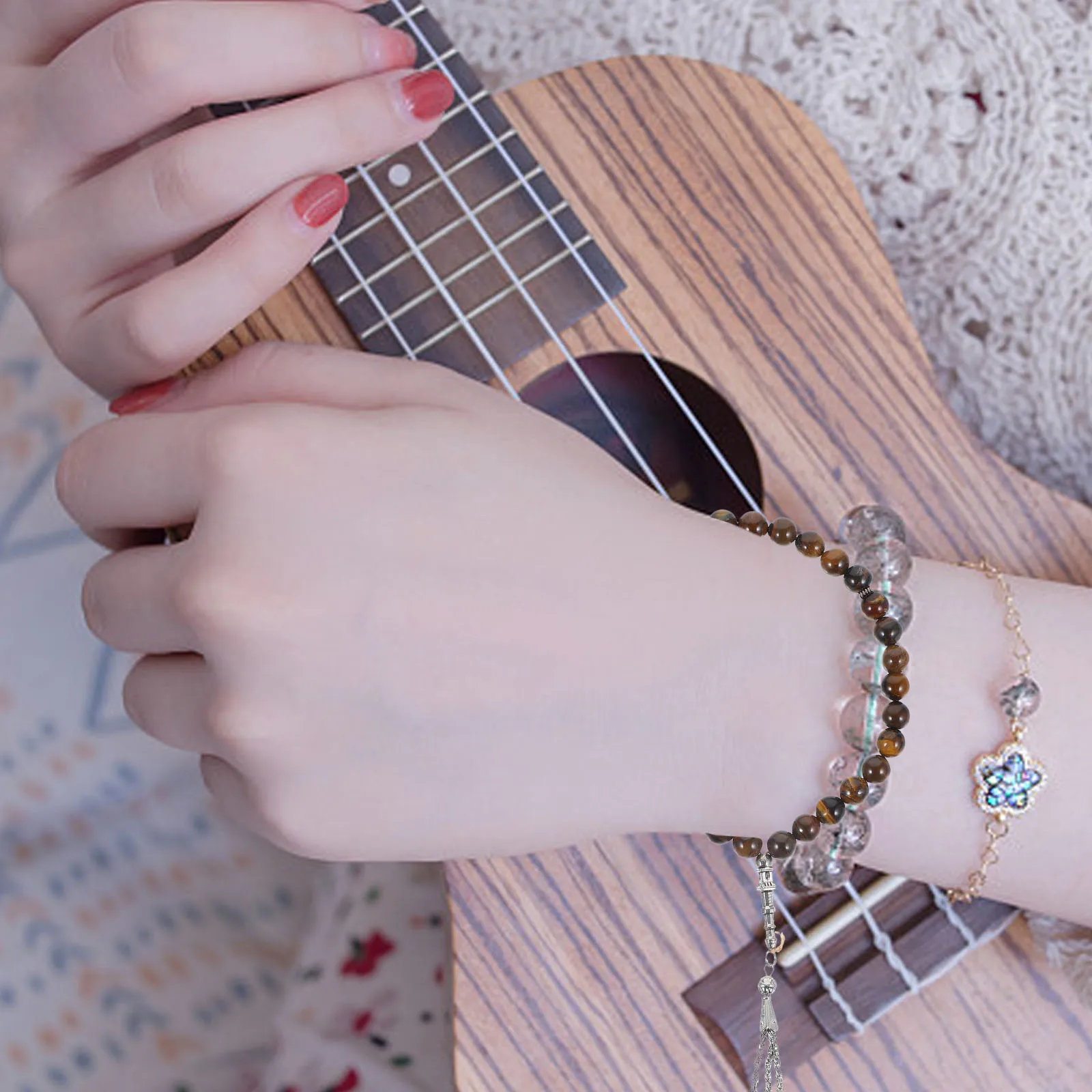 

Dragon Pattern Agate Beads Bracelet 10mm Men Women Muslim Prayer Rosary Bead Wristwear Fashion Casual Accessory