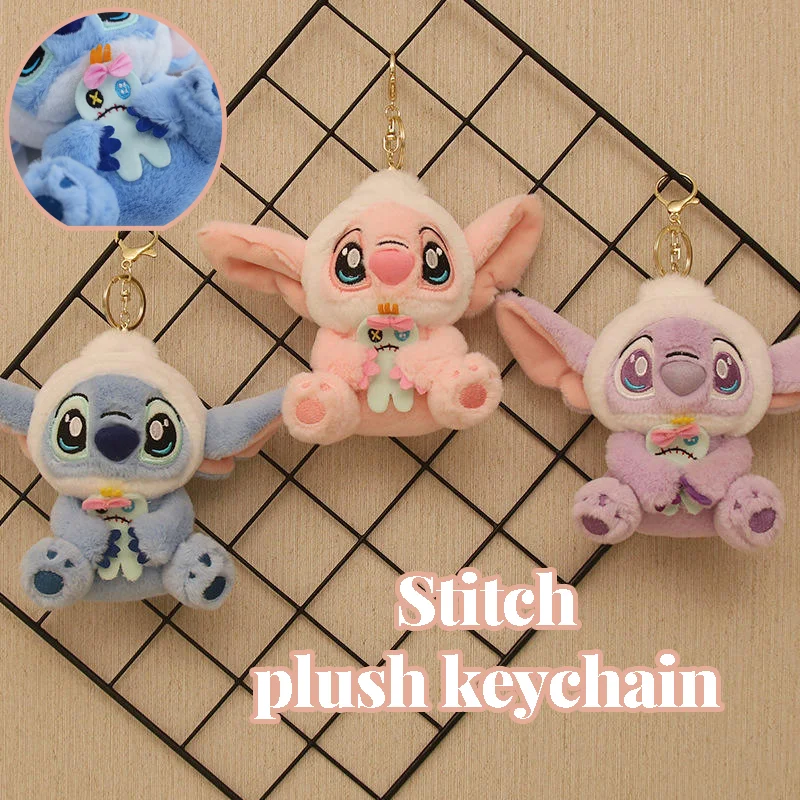 أنيمي Kawaii غرزة محشوة اللعب Bluely ليلو وستيتش أفخم المفاتيح دمى حقيبة حفلة عيد ميلاد هدية للطفل صبي فتاة