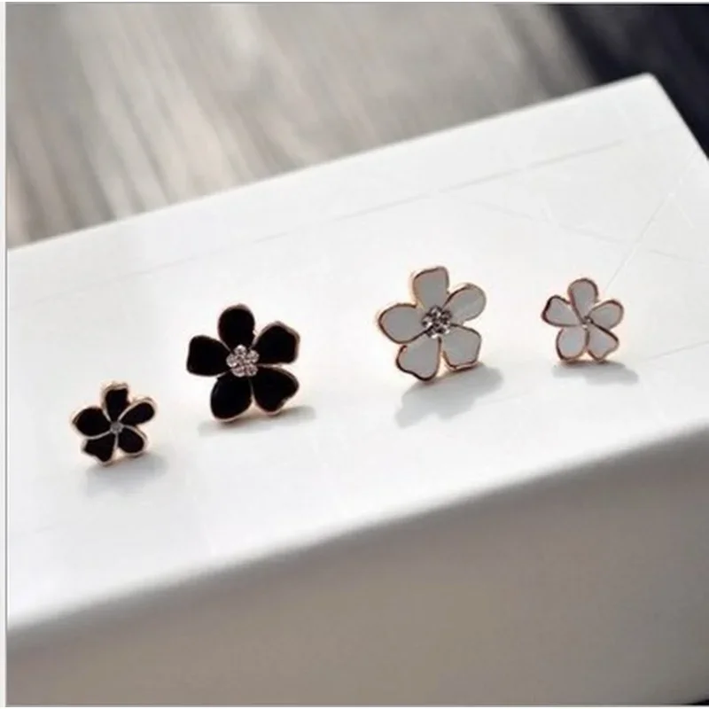 Orecchini a Clip smaltati a forma di fiore in stile coreano senza Piercing per la festa delle ragazze simpatici gioielli con Clip per l\'orecchio