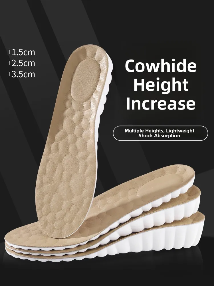 leather-insoles-thickened-men's-shoe-inserts-invisible-heightening-sweat-absorbent-true-leather-shockproof-spring-summer-foot