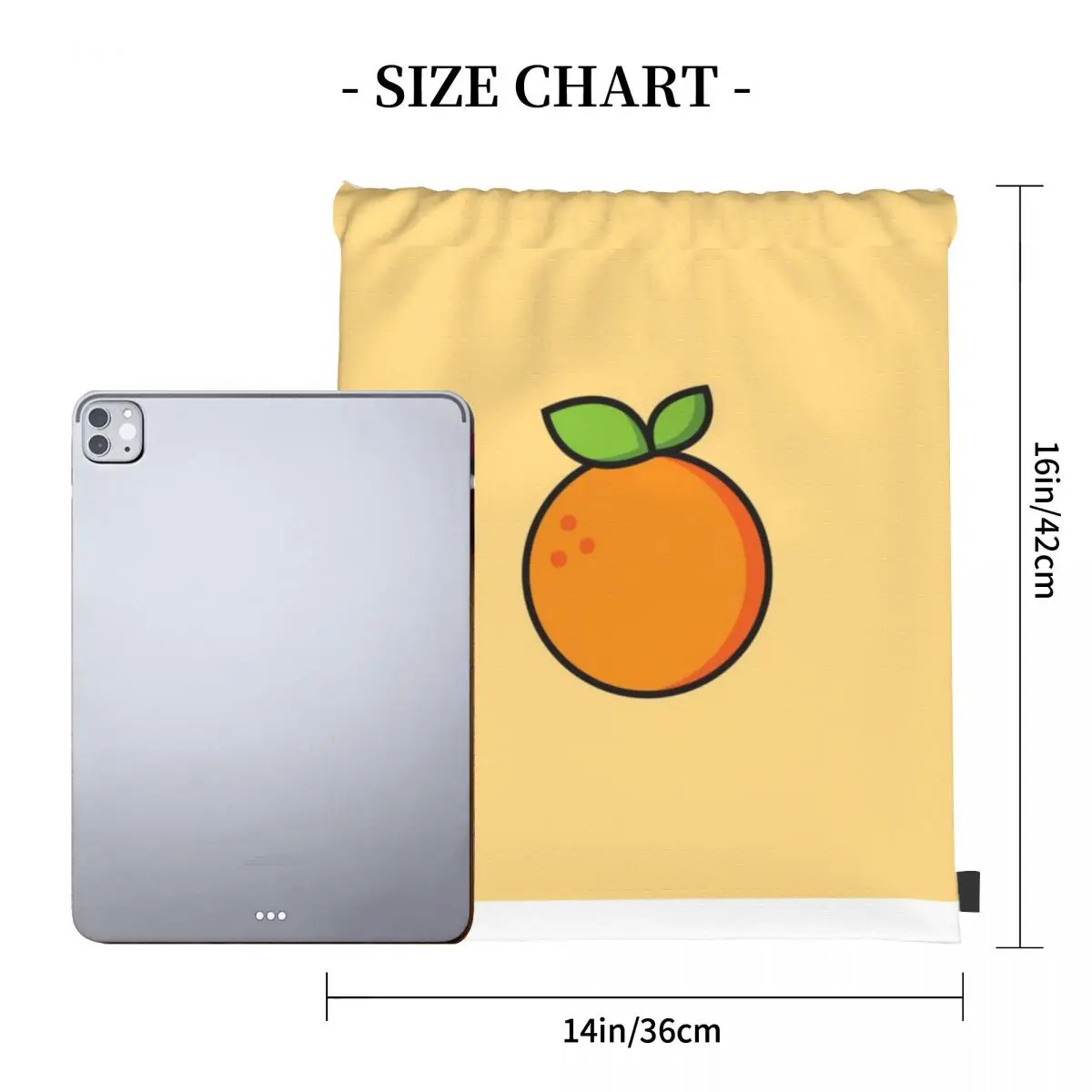 Sweet Orange Drawstring bag, travel cloth, waterproof cloth bag, portable dust-proof inner bag, storage bag