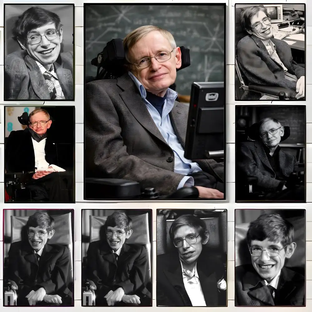 Genius Icon S-Stephen Hawking Poster Wall Art Print Decorative Mural Home Decor Gift Unframed