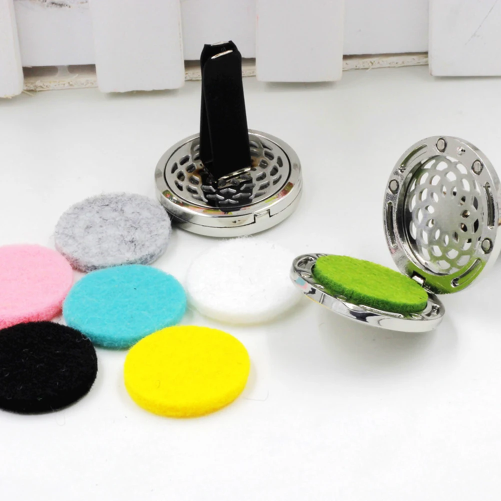 

Aromatherapy Car Vent Diffuser Clip Essential Oil Freshener Round Shape Durable Mini Size High Temp Resistant Practical Gift