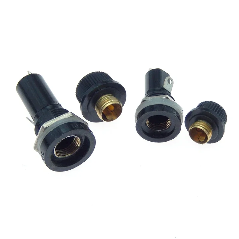 2/5PCS 5X20mm 6X30mm Fuse Holder Automobile Fuses Insurance Pipe Seat Panel Mounting Fuse Holder 12mm HRC BLX-1 6*30 5*20mm