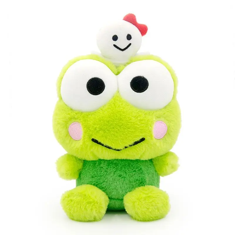 

ChangYi Sanrio Big-Eyed Frog Plush Doll, Cartoon Animal Stuffed Toy, Sweet Birthday Souvenir & Bag Decor Charm For Girls