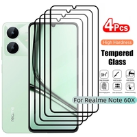 4Pcs For Realme Note 60X Glass OPPO Realme Note 60X Tempered Glass Full Cover Glue 9H Screen Protector For Realme Note 60X 60 50