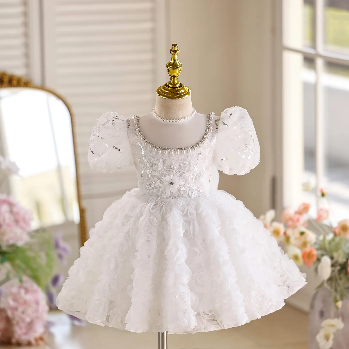 

New Children's Princess Evening Gown Host Piano Performance Wedding Birthday Party Girl Dresses A4645 Vestidos