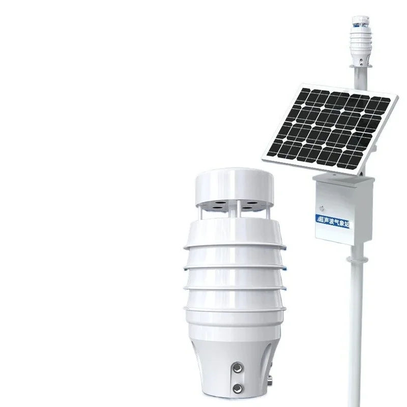 Weather station ultrasonic monitor, small construction site school, wind speed, wind direction wireless forest fire prevention