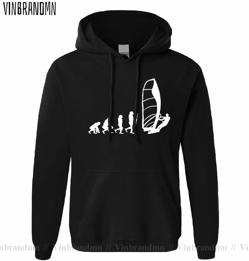 Evolution of Windsurfing mens Kite Surf kiteboard Sweatshirts kiteboard tracksuit Fashion Windsurf Kitesurfer Surfinger hoodies