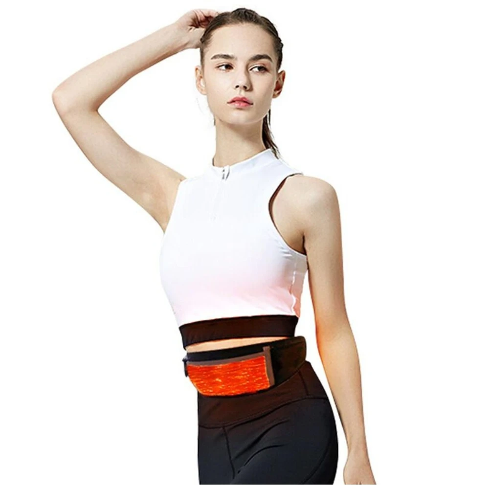 

Rechargable LED Pocket Luminous Color Change Optic Fiber Wallet Waist Pack For Sport Night Running