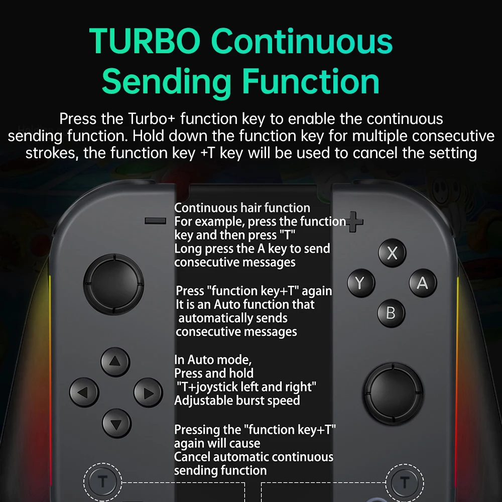 Wireless Bluetooth Gamepad For Nintendo Switch/Lite/OLED Game Joystick Dual Vibration Joycons Turbo Remote Controller L/R Joypad