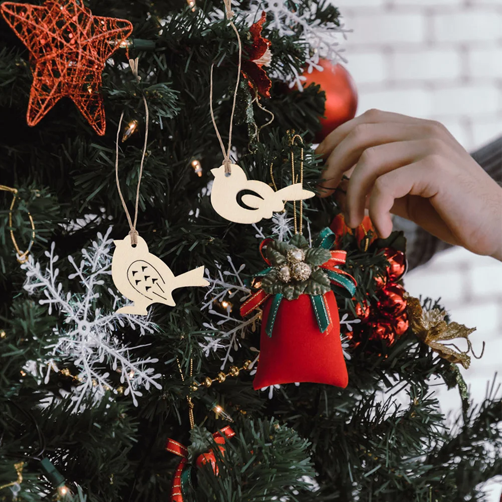 100 قطعة الحلي الخشبية الطيور لم تنته يدويا DIY القواطع للأطفال الحرف ديكور المنزل شرائح الطيور الخشبية الصغيرة الخشب الحرفية #2