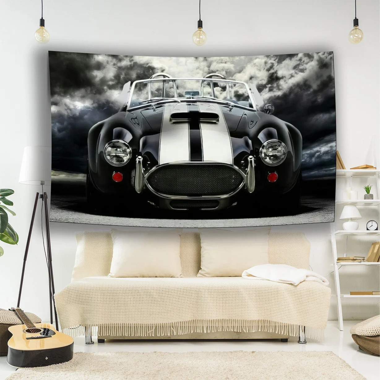 American Style Vintage Classic Car Tapestry Banner Flag Cool Student Dormitory Garage Club Wall Decoration