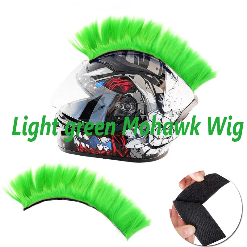 Creatieve Persoonlijkheid Motorfiets Elektrische Helm Decoratie Mohawk Pruik Haar Motorfiets Helm Accessoires Stickers Cosplay Styling